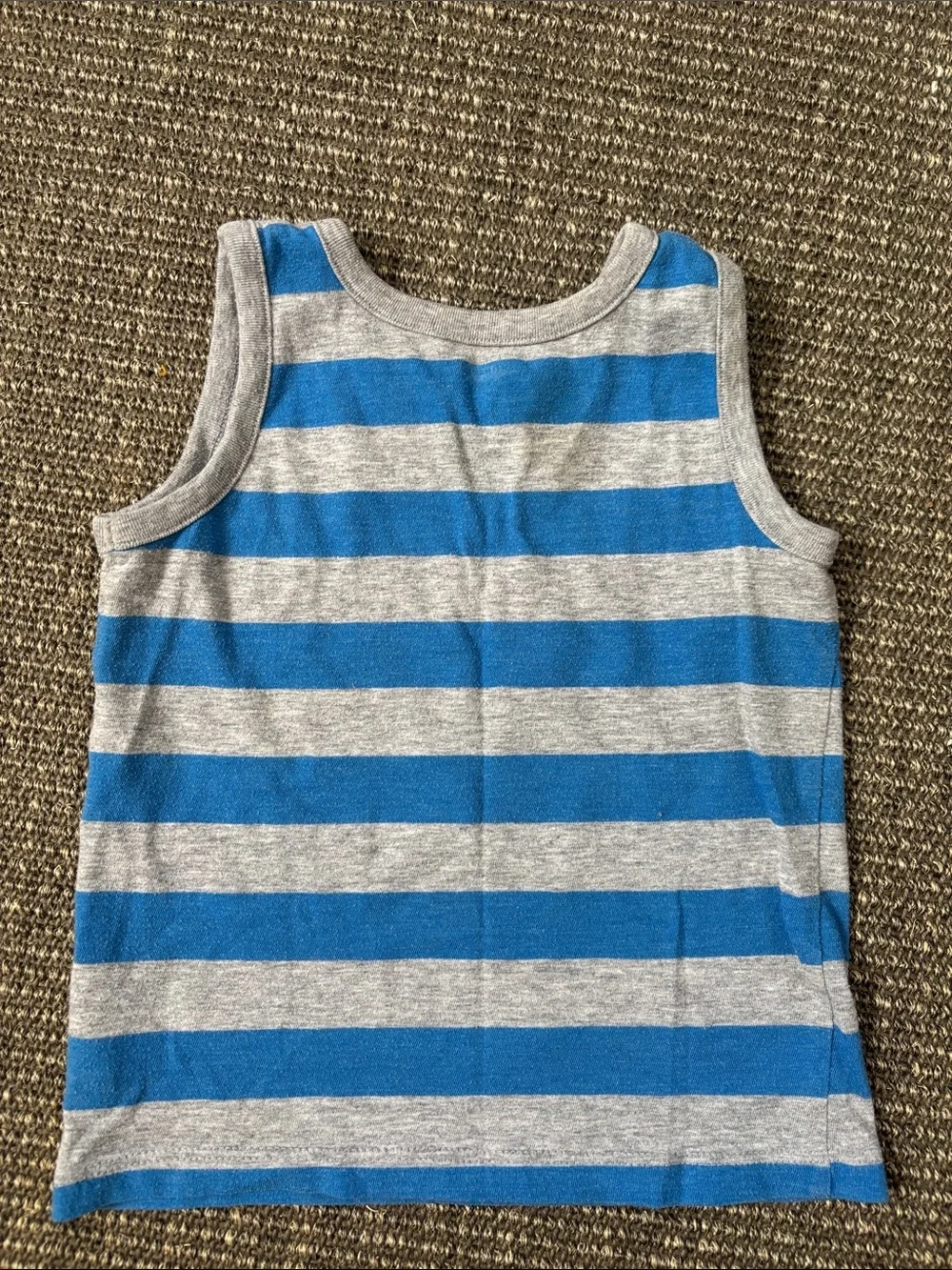 Old Navy Blue and Gray Striped Kids Tank